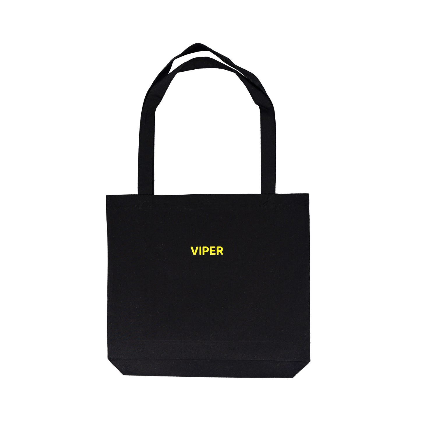 Black tote bag with 'Viper' logo on a white background