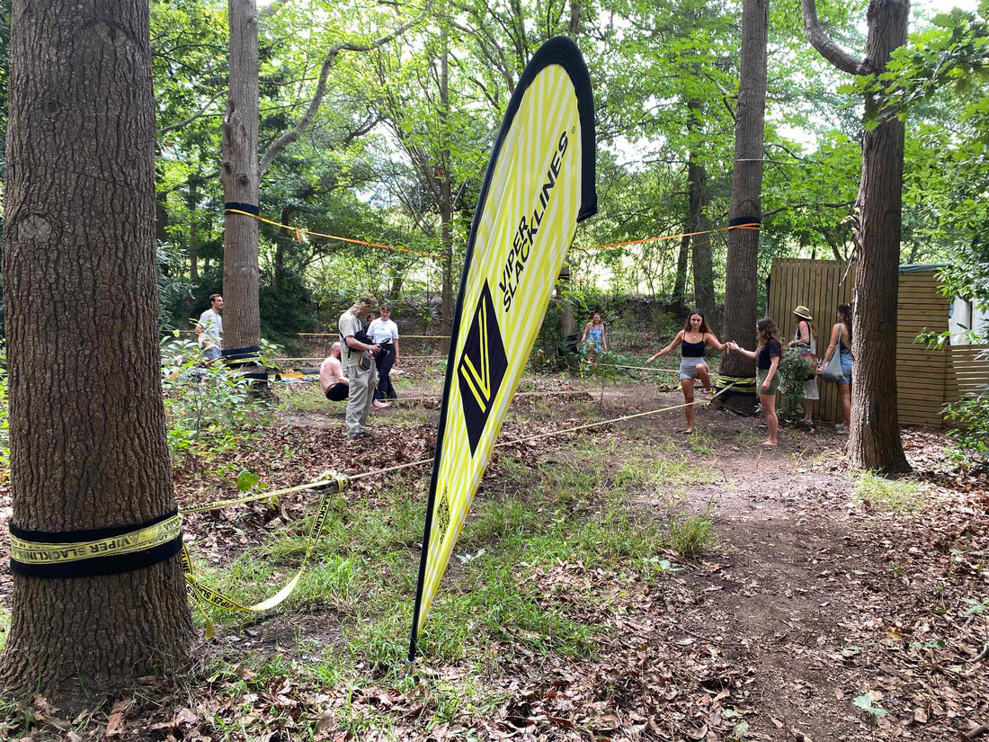 Slacklines Set Up at Retreat Yourself Festival