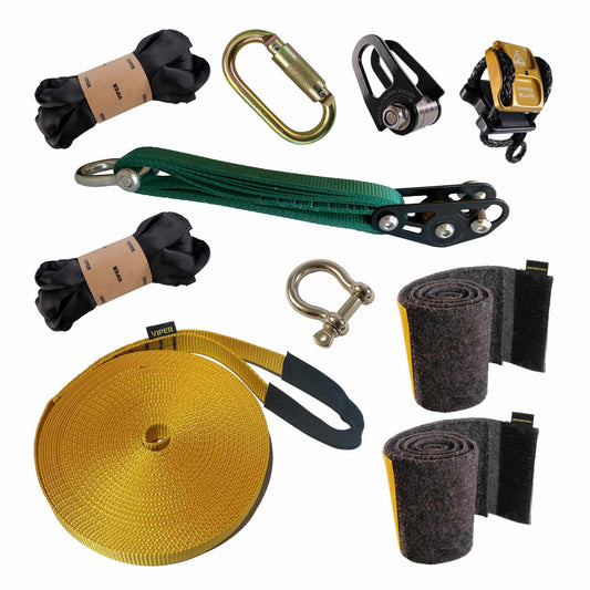 50M Slackline Kit with 3:1 Tensioning Kit
