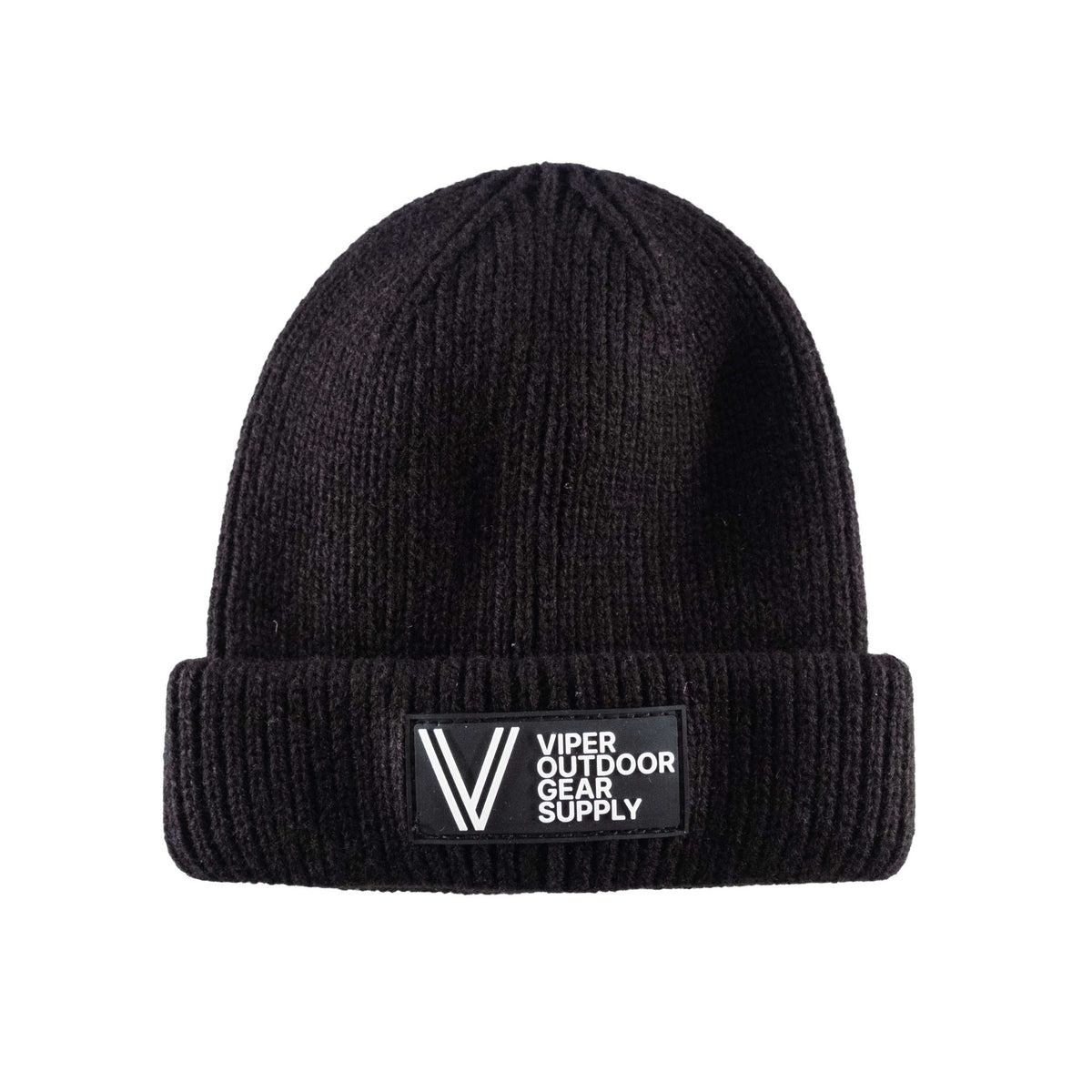 VIPER Knitted Cuff Beanie Black
