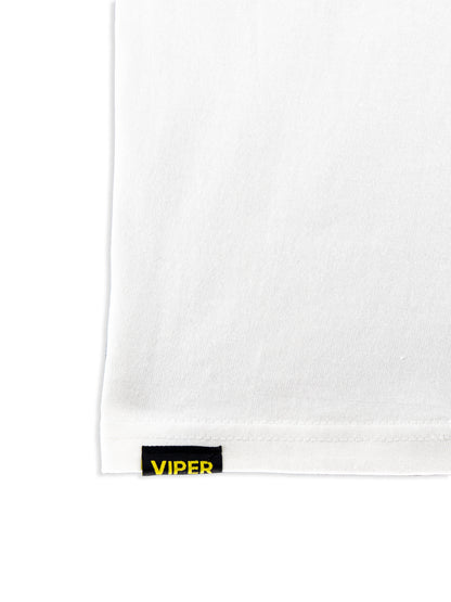 White towel with a black and yellow 'Viper' logo on a white background