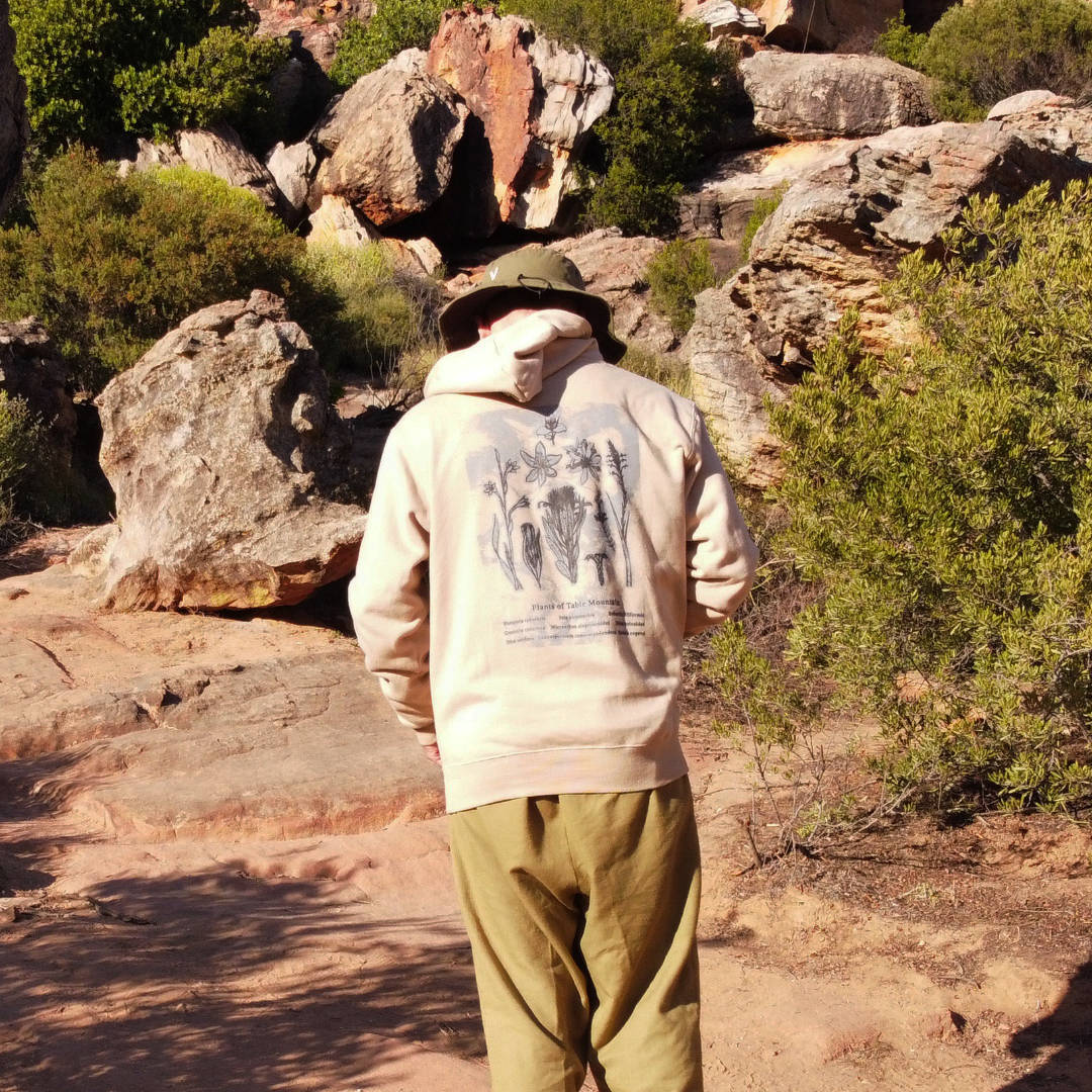 Bundle: Plants of Table Mountain Hoodie, T-Shirt, Totebag, Stickers & Choice of Bush Hat or Beanie