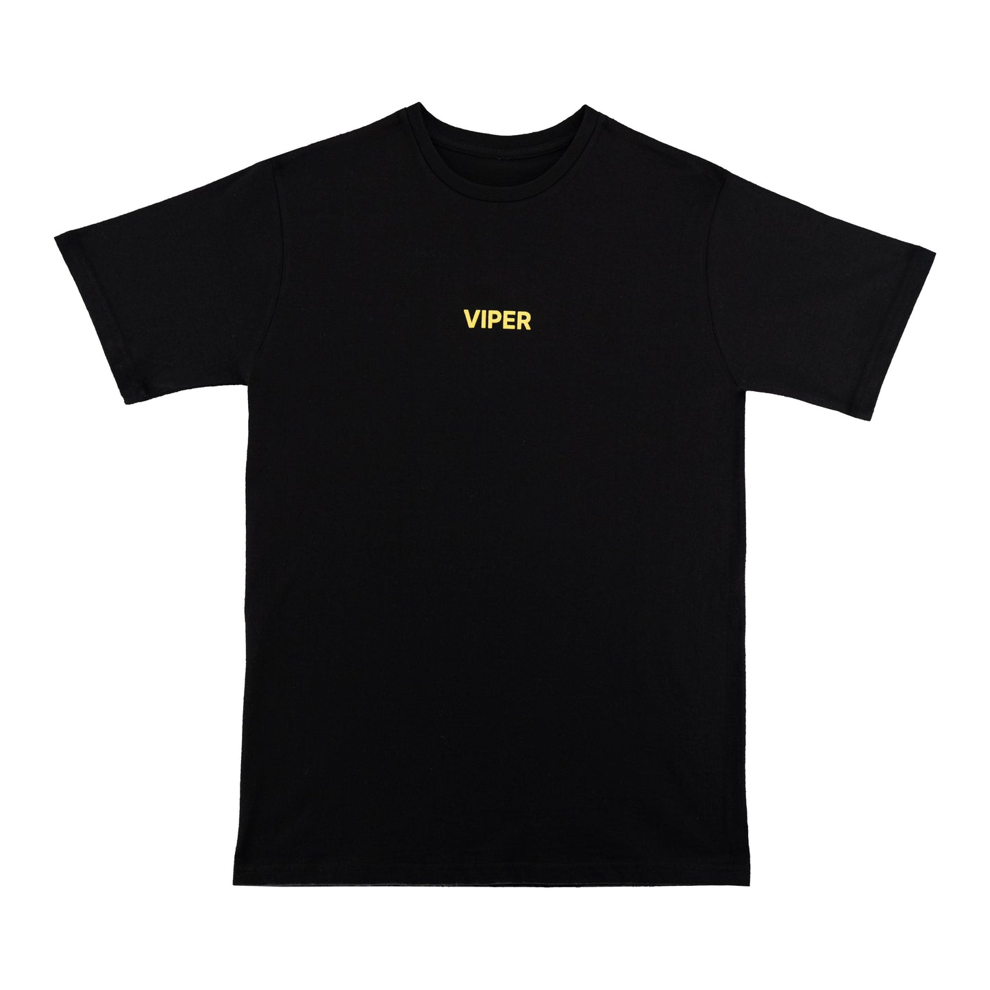 Black t-shirt with 'VIPER' logo on a white background