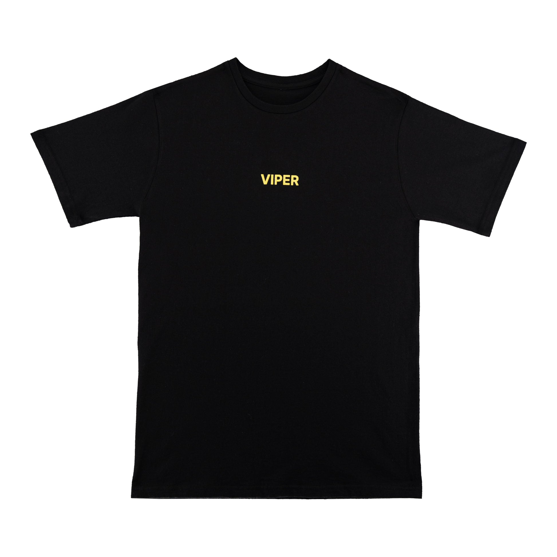 Black t-shirt with 'VIPER' logo on a white background