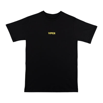 Black t-shirt with 'VIPER' logo on a white background