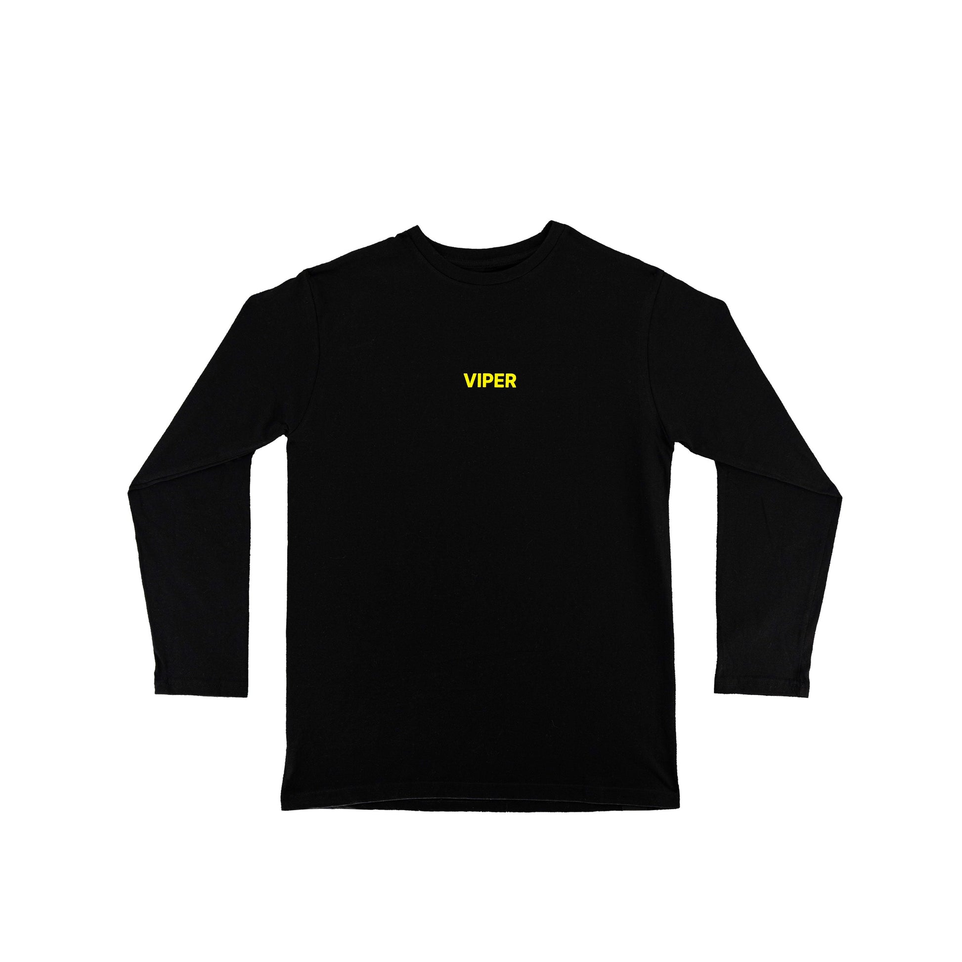 Black long-sleeve shirt with 'Viper' logo on a white background