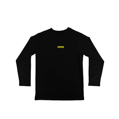 Black long-sleeve shirt with 'Viper' logo on a white background