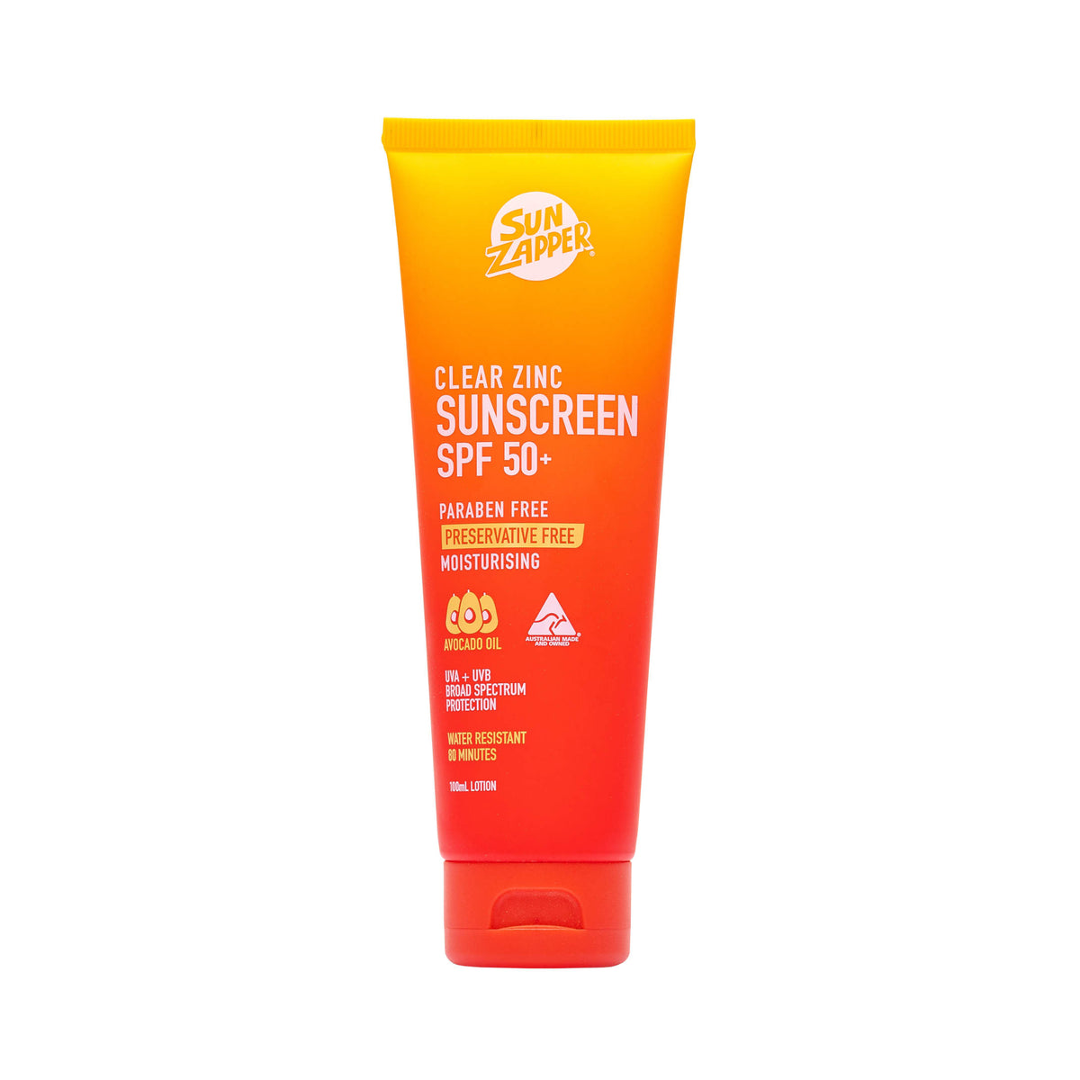 Sun Zapper Clear Zinc Sunscreen 100mL SPF50+