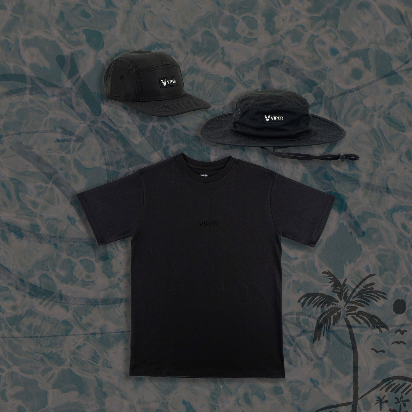 Pre-order Bundle: Classic VIPER Black T-Shirt & Headwear of Choice
