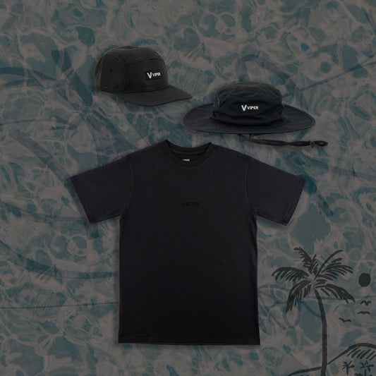 Pre-order Bundle: Classic VIPER Black T-Shirt & Headwear of Choice