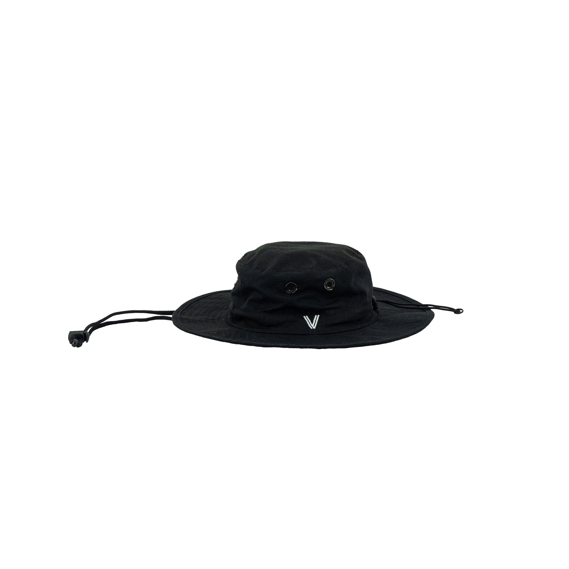 Black wide-brimmed Viper Outdoor hat on a white background