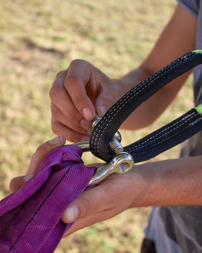 How to use a slackline - slackline sling and shackle - how to slackline