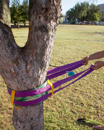 How to use a slackline - slackline sling and shackle - how to slackline